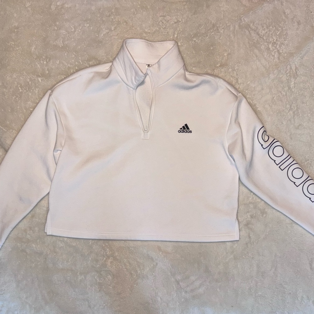 Adidas Women's White Pullover Sweater
